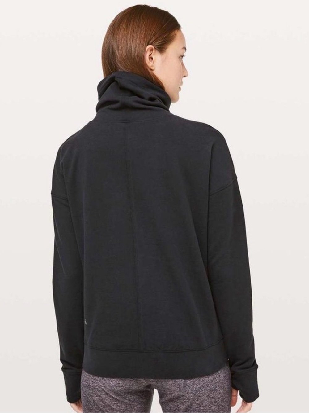lululemon athletica Black Cowl Neck Pullover Sweater